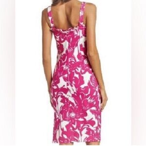 TRINA TRINA TURK Zile Floral Ruffle Sheath Dress Trina Pink / White 8